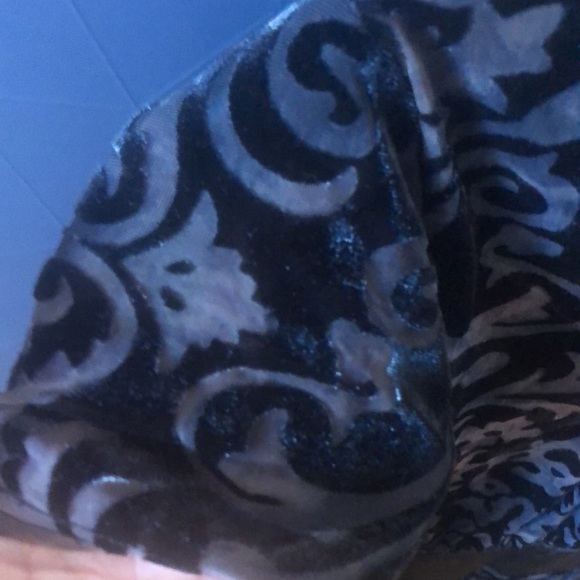 VINTAGE SAN FRANCISCO black velour top size L - Picture 4 of 9